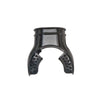 Black ergonomic scuba regulator mouthpiece with textured bite pads and secure grip design by Innovative Scuba Concepts