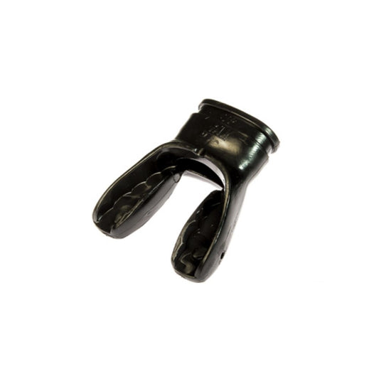 Innovative Scuba Concepts black silicone scuba mouthpiece with standard bite design.