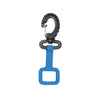 Innovative Scuba Concepts blue clip-on snorkel keeper with swivel hook attachment