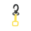 Innovative Scuba Concepts yellow clip-on snorkel keeper with swivel hook attachment