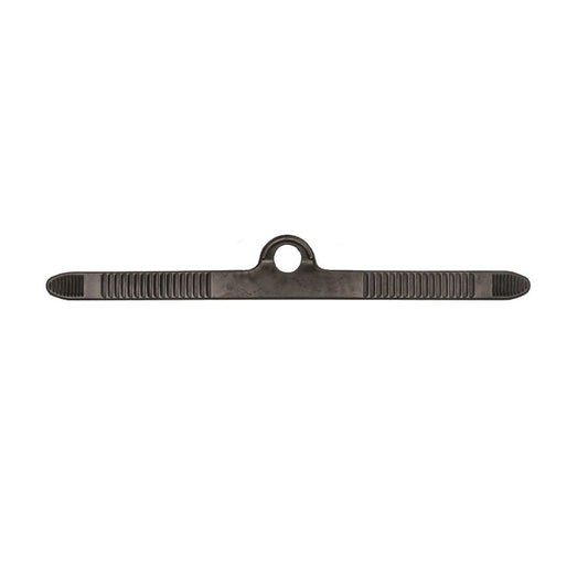 Black standard rubber fin strap with center pull tab