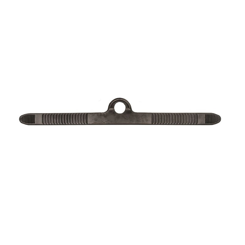 Black standard rubber fin strap with center pull tab