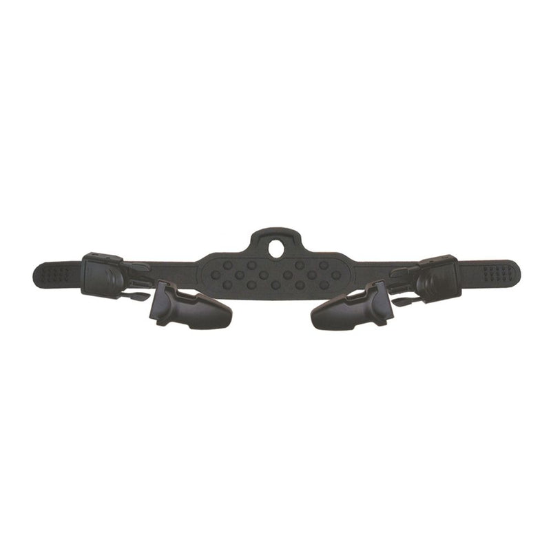 Black fin strap with quick-release buckles and textured grip