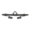 Black comfort fin strap with quick-release buckles and ergonomic pull tab