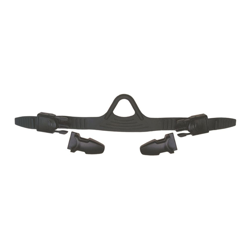 Black comfort fin strap with quick-release buckles and ergonomic pull tab