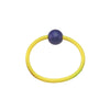 Yellow diving ring with blue ball attachment - Innovative Scuba Concepts underwater diving ring