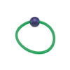 Green diving ring with blue ball attachment - Innovative Scuba Concepts scuba diving training ring