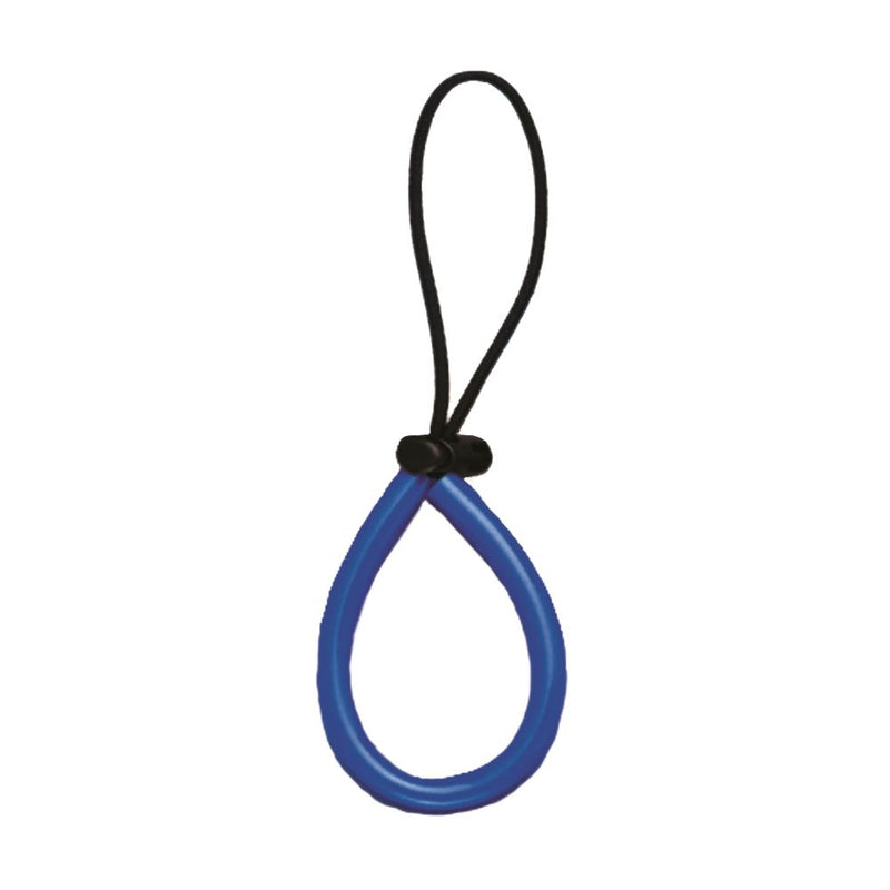 Innovative Scuba Concepts diving lanyard with blue elastic loop section and black cord for securing scuba equipment