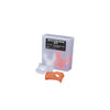 Innovative Scuba Concepts mouthpiece kit with clear packaging and orange/coral colored mouthpiece