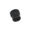 Innovative Scuba Concepts black threaded regulator adapter fitting with ribbed grip design