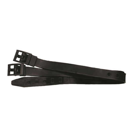 Innovative Scuba Concepts black rubber fin straps with quick-release buckles for scuba diving fins