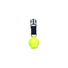 Innovative Scuba Concepts yellow-green retractor with black webbing strap and carabiner clip for diving accessories