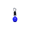Innovative Scuba Concepts blue retractor with black webbing strap and carabiner clip for diving accessories