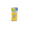 Yellow spiral dive hose protector in clear packaging with Innovative Scuba Concepts branding