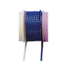 Blue, white, and pink diving equipment straps wound on spools - Innovative Scuba Concepts