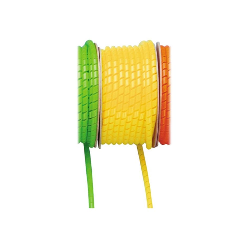 Green, yellow, and orange diving equipment straps wound on spools - Innovative Scuba Concepts