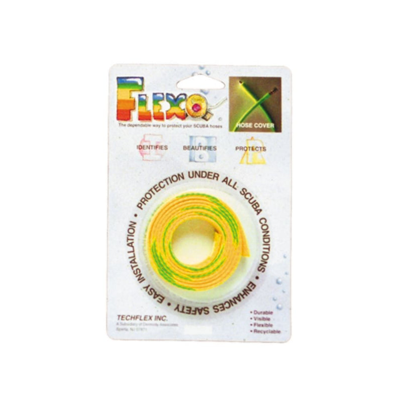Innovative Scuba Concepts FlexO yellow/orange hose cover protection sleeve in retail packaging