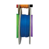 Collection of FlexO hose protection sleeves in multiple colors - green, blue, purple, orange displayed on spools