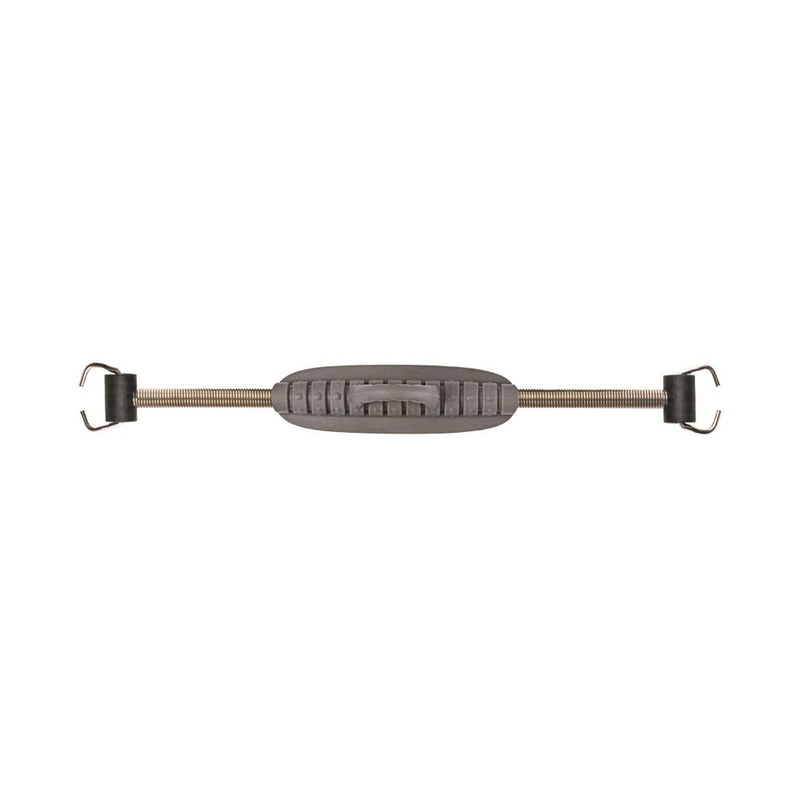 Innovative Scuba Concepts Grip Tight Spring Fin Strap - Gray with textured grip handle, stainless steel springs and metal clips