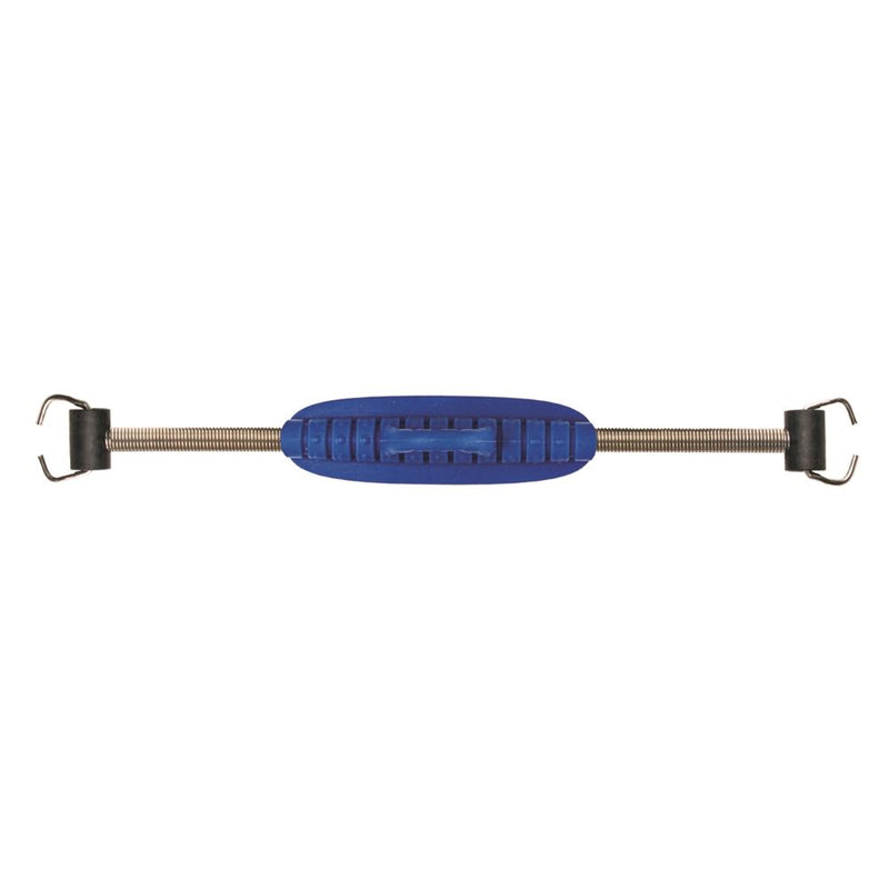 Innovative Scuba Concepts Grip Tight Spring Fin Strap - Blue with textured grip handle, stainless steel springs and metal clips