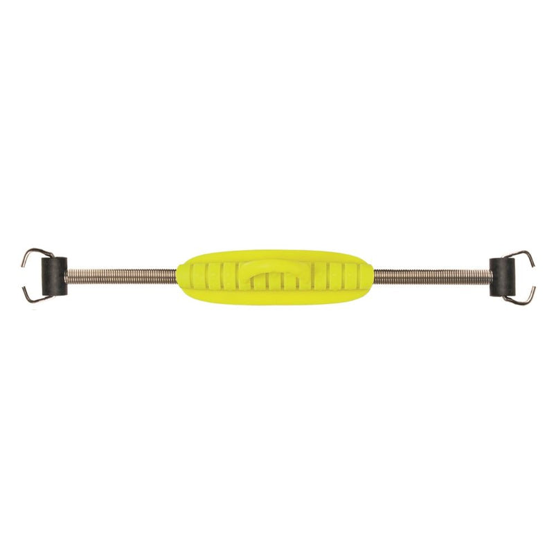 Innovative Scuba Concepts Grip Tight Spring Fin Strap - Yellow/lime green with textured grip handle, stainless steel springs and metal clips
