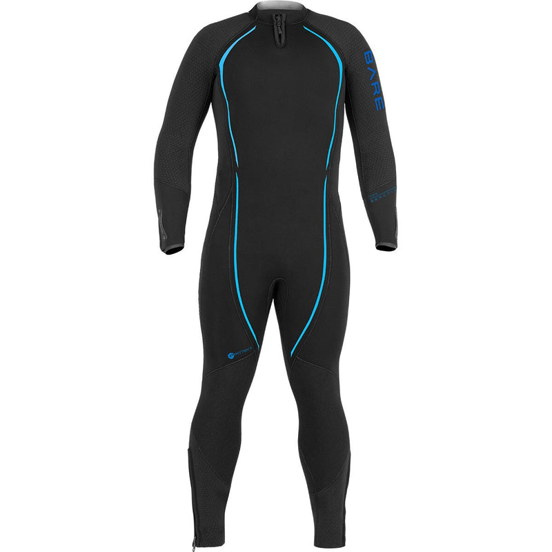 7MM REACTIVE MENS WETSUIT FULL - BLK, BLU