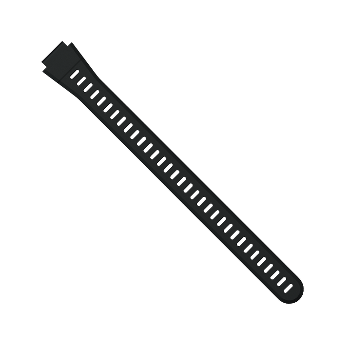 Shearwater Remora Long Dive Computer Strap – Black Rubber Wristband with Buckle
