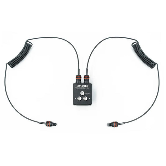 Remote Control with Dual Optical Fiber Cables for SL50 and SL120 Video Lights-Scuba Schools of America