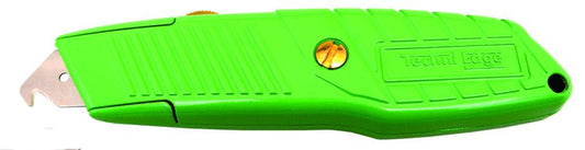 Innovate Scuba Concepts bright green safety knife with retractable blade for scuba diving emergency cutting