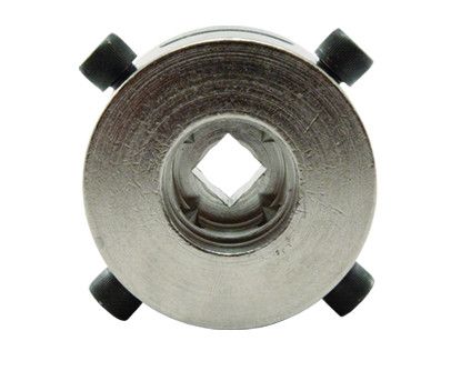 Scuba Tools tank valve socket adapter - round metal tool with square drive and positioning tabs