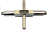 Scuba Tools cross-handle valve tool with chrome finish for removing and installing scuba tank valves