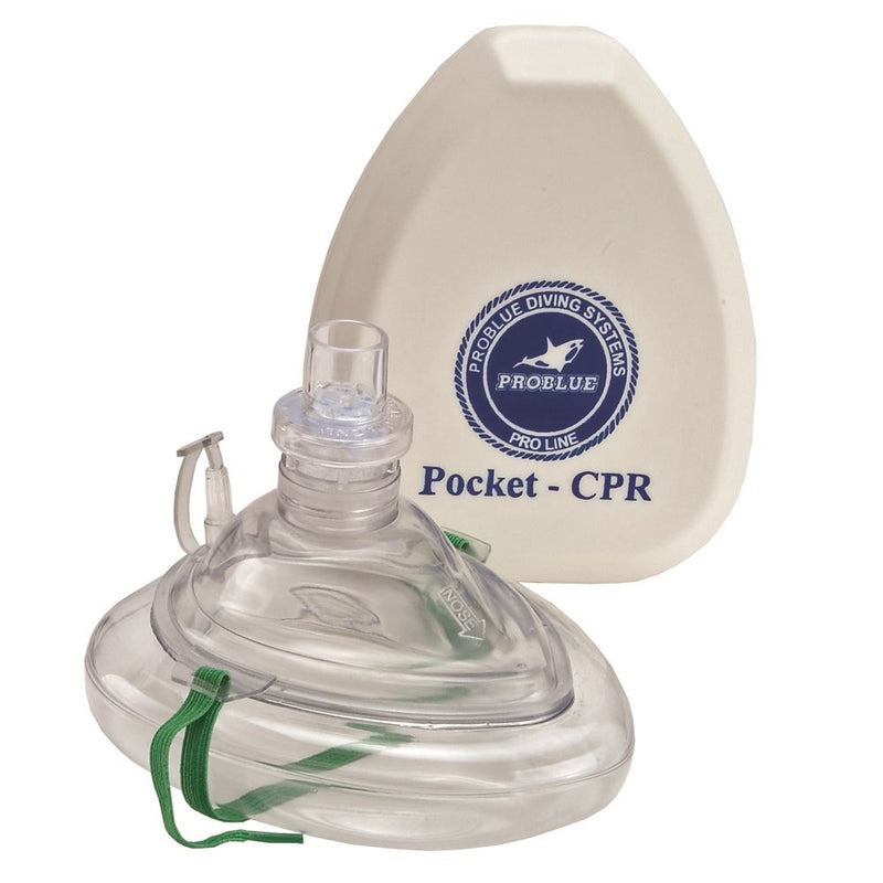 ProBlue Pocket CPR emergency resuscitation mask in carrying case