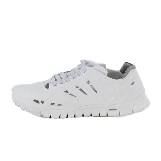 Crosskix APX Glacier white athletic shoe with perforated design and lace-up closure, shown from side profile view
