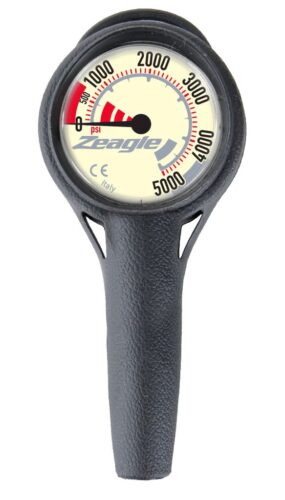 Zeagle Single Gauge 5000psi with 11” Black Hose Product Photo