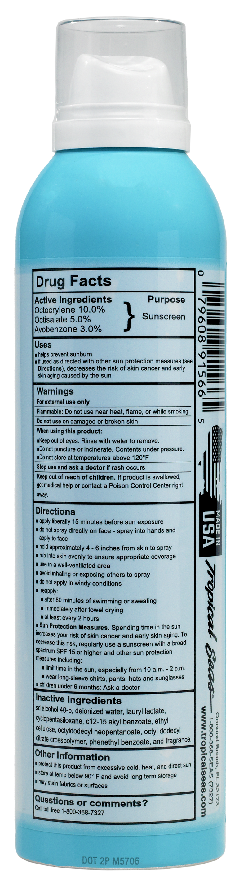 Spf 50 Sport 6 Oz Continous Spray-Scuba Schools of America