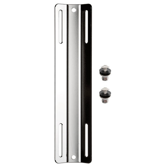 XDEEP Stainless Steel Single Tank Adapter – heavy-duty stainless plate with mounting slots, designed for securing single cylinders to BCD backplates