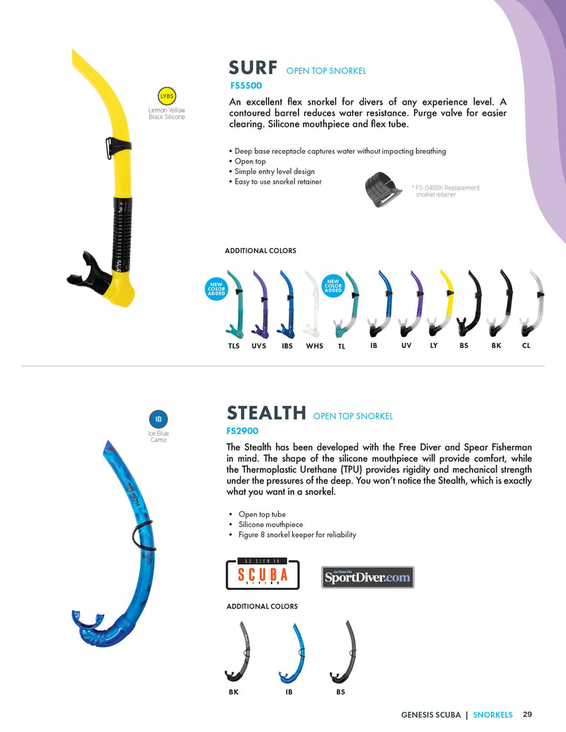Surf Open Top Snorkel-Scuba Schools of America