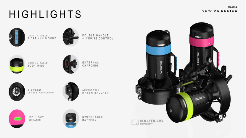 SUEX VOYAGER VR Underwater Scooter – Mid-Range Dive Propulsion-Scuba Schools of America