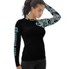 Electric Blue Octofloral Contour Rash Guard