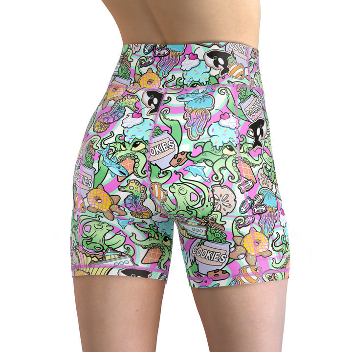 Eco-Friendly Candy Octopus Shorts