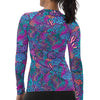 Eco-Friendly Coral Kaleidoscope Contour Rash Guard