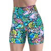 Eco-Friendly Neon Fish Frenzy Shorts