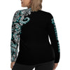 Plus Size Electric Blue Octofloral Rash Guard