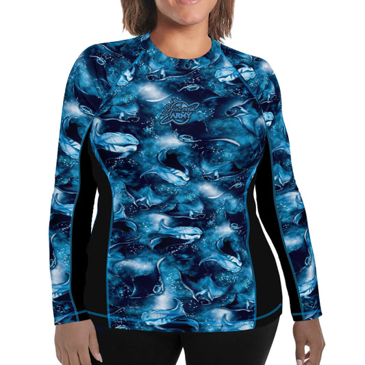 Plus Size Eco-friendly Manta Mayhem Rash Guard