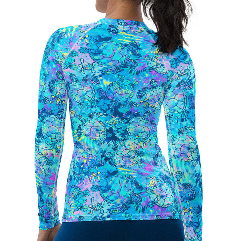 Eco-friendly Turtle Tie Dye Rash Guard