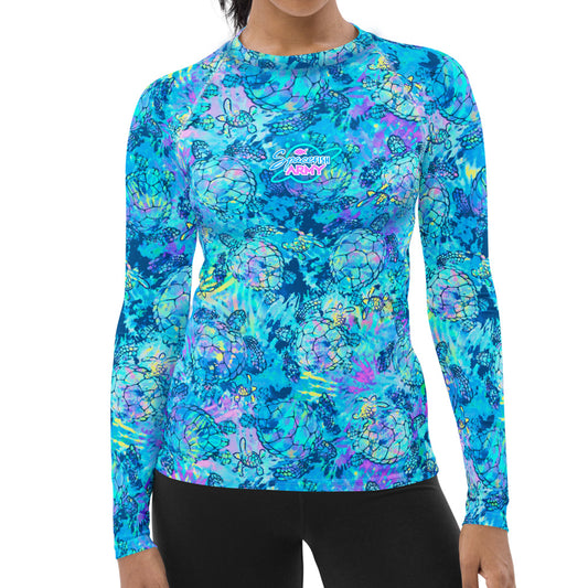 Eco-friendly Turtle Tie Dye Rash Guard