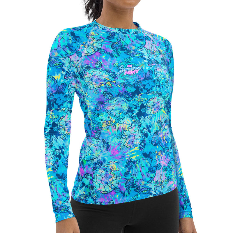 Eco-friendly Turtle Tie Dye Rash Guard