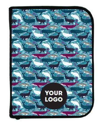 Scuba diving logbook with whale pattern cover design - Innovate Scuba Concepts