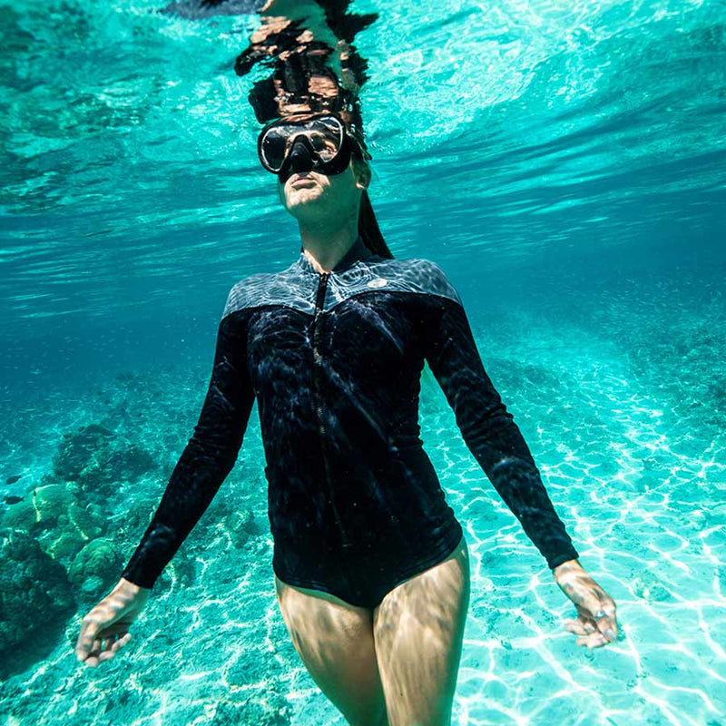 Women's Thermocline Long Sleeve Swimsuit Front Zip Product Photo