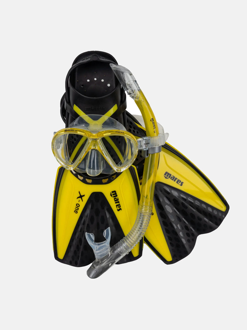 X-ONE MAREA Complete Snorkel Gear Set – Adjustable Fins, Silicone Mask & Dry-Top Snorkel-Scuba Schools of America